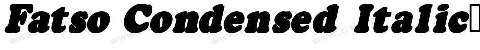 Fatso Condensed Italic字体转换